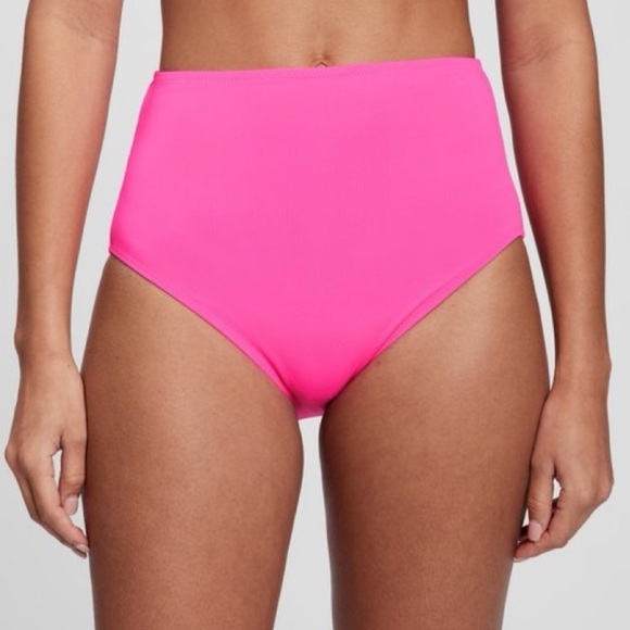NWT! GAP Sizzling Fuchsia Pink High Rise Bikini Bottom - Size Small 💎 - Picture 1 of 4